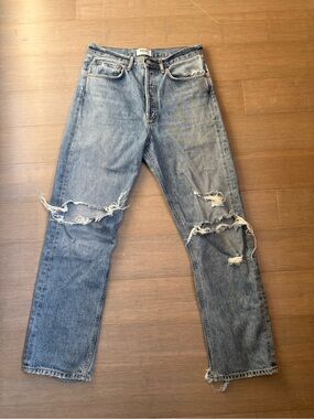 Agolde High Waisted Ripped Jeans